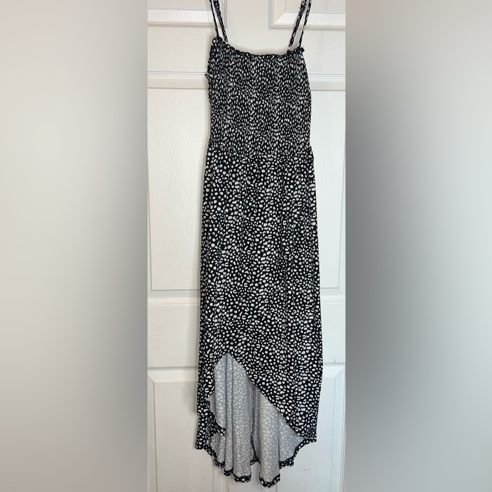 Streetwear Society Black & White Faux Wrap high-low Dress Size Medium EUC